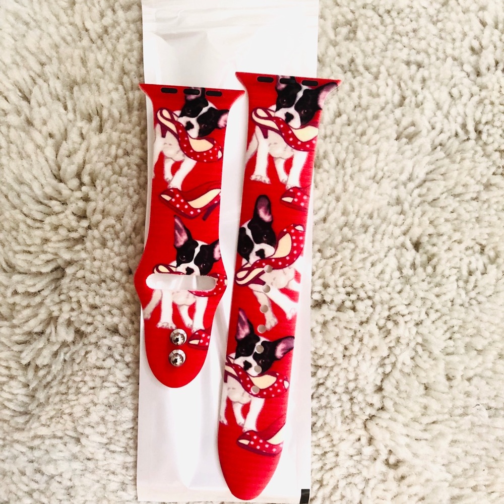 49mm Cute Dog with Red shoe Apple Watch Band